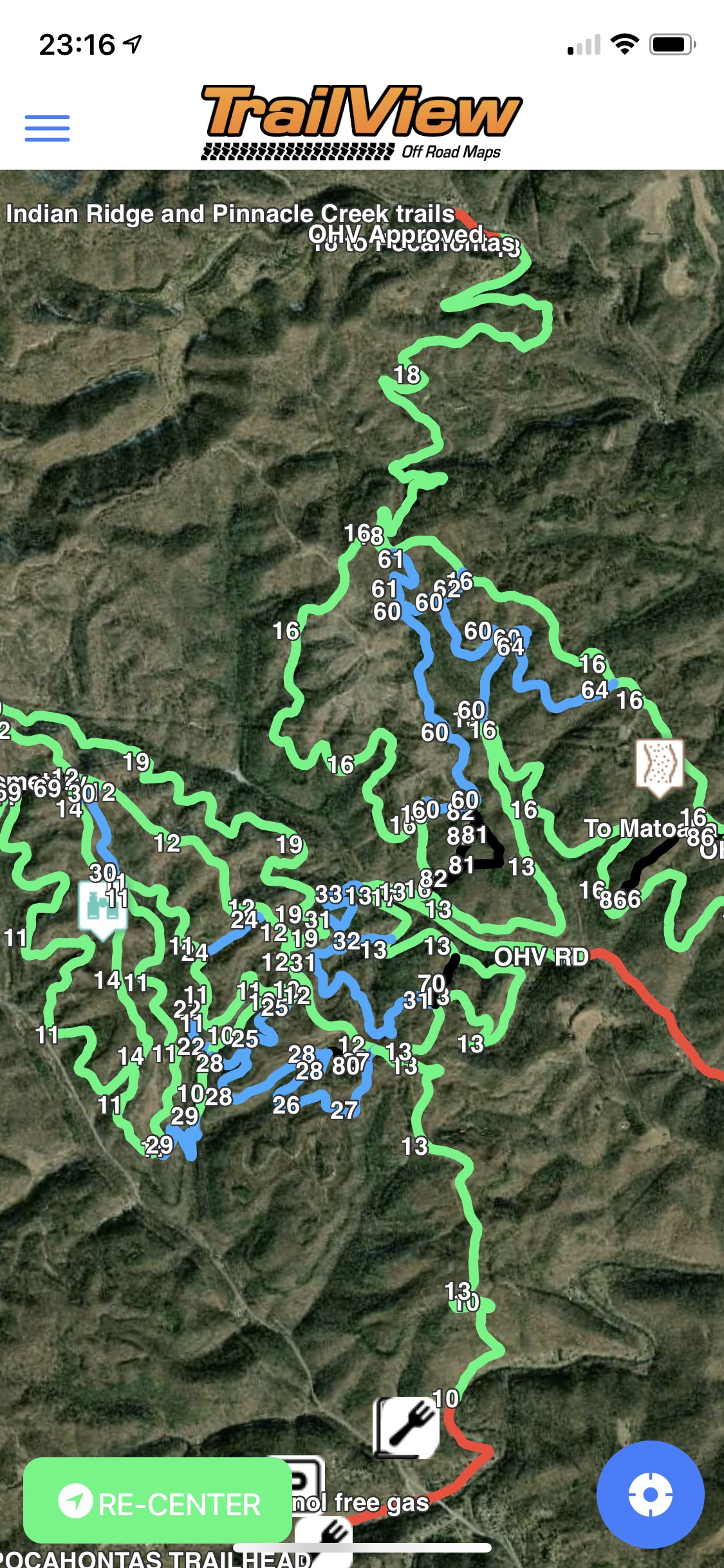 Hatfield McCoy Warrior Trail Map